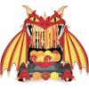 imageJOYIN Halloween Fire Dragon Trunk Or Treat Car Decorations Kit for SUV Outdoor Indoor Decor for Haunted House Archway Garage Lawn with Crepe Paper Balloons