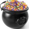 imageJOYIN Halloween Large Black Cauldron 75 Halloween Witch Cauldron Pot Candy Kettle Pot and Bucket Candy Cauldrons Holder for St Patricks Party Favor Supply Witch Decoration Kids Trick or Treat