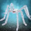 imageJOYIN Halloween Spider Decorations Outdoor 5 Ft Giant Disco Ball Silver Spider with Red Eyes for Yard Lawn Garden Halloween Outside Decor Indoor Haunted House Prop and Party Decor HomeSilver