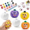 imageJOYIN Halloween Squishy Toys Coloring Craft Kit with 6 SlowRise Pumpkins Halloween Party Supplies Party Favors for Kids Pumpkin Painting Kit for Classroom Art DIY Activities Game Goodies Gifts