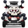 imageJOYIN Halloween Trunk or Treat Car Decorations Kit with Skeleton Design Archway Garage Decor Balloons and Tinsel Streamer Garland for Haunted House Door Entryway