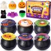 imageJOYIN Halloween Witch Cauldron Themed Bath Bomb with Mochi Squishy Toy 6 Packs Bubble Kids Bath Bombs with Surprise Toy Inside Trick or Treating Halloween Party Favors Supplies Goodie Bag Stuffers