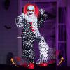 imageJOYIN Scary Halloween Decorations Outdoor Halloween Hanging Swinging Animatronic Clown with Scary Sound and Moving Body Sound Activated Outdoor Swinging Ghost with Light Up Eyes for Indoor Outside
