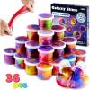 imageJOYIN Slime Party Favors 36 Pack Galaxy Slime Ball  Stretchy NonSticky MessFree Stress Relief and Safe  Toys for Girls and Boys  Classroom Reward Party SuppliesGalaxy Slime Cup