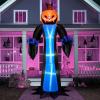 imageJoiedomi 12 FT Tall Halloween Inflatables Outdoor Decor Inflatable Halloween Decor Outdoor Scary Decorations Blow Up Pumpkin for Outside with LEDs for Yard Decorations