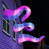 imageJoiedomi 3 Pcs Halloween Inflatables Octopus Tentacle Outdoor Window Decorations Octopus Legs with Buildin LEDs Halloween Front Door Window Roof Prop Outdoor Holiday Blow up Decor for Garden LawnPurple
