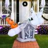 imageJoiedomi 6 FT Long Animated Halloween Inflatable Outdoor Decoration Ghost Inflatable Halloween Decor Outdoor Blow Up Ghost Playing Seesaw for Yard Decoration Outside Decor