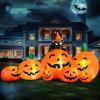 imageJoiedomi 7 FT Long Halloween Inflatables Pumpkin Outdoor Decorations 7 Pumpkins Outside Decoration with Witchs Cat with Buildin LEDs Blow Up Inflatables for Party Yard Lawn Garden Decor