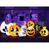 imageJoiedomi 8 ft Long Halloween Inflatable Three Characters and Pumpkin Patch Outdoor Decoration Blow Up Inflatables Witch Ghost Skeleton Yard Decorations with LEDs for Party Yard Lawn Garden DecorPumpkin Cat