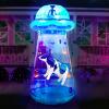 imageJoiedomi 9 FT Tall Halloween Inflatable UFO Outdoor Decorations Halloween Blow Ups UFO Alien Decor for Yard Decoration with LEDs for Lawn Garden Party DecorBlue Lights