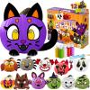 imageKlever Kits Halloween Craft Pumpkin Decorating Kit Arts Activities Party Supplies Party Favors for Kids Halloween Painting Kit with 12 Designs DIY Coloring Pumpkin Decor School Game