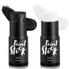 imageSpooktacular Creations 2 PCS Halloween Makeup Face Body Paint Kit Foundation Clown Makeup Eye Black Sticks Waterproof Foundation Stick Set for Adult Skeleton Dress Up Black White