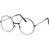 imageSpooktacular Creations Halloween Black Wizard Glasses Old Men Round Wire Costume Glasses Accessory for Men Women Halloween Dress Up Halloween Costume PropBlack