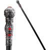 imageSpooktacular Creations Halloween Costume Walking Cane Silver Elegant Vintage Staff Prop Stick for Halloween Pretend Play Cane Costume Accessories Vampire Dress Up Parties for Adults and Kids