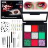 imageSpooktacular Creations Halloween Eye Makeup Kit with Eye Shadow Tattoo Sticker Flash Gel Makeup Pen Sponges Brush Makeup Palette for Halloween Costume Party Professional Cosplay