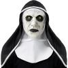 imageSpooktacular Creations Halloween Scary Nun Mask with Black White Hood Creepy Full Head Latex Mask for Adult Women Men Halloween Horror Cosplay Costume Accessories Realistic Party Dress Up Prop