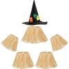 imageSpooktacular Creations Scarecrow Costume Set Include Straw Hat Straw Skirt for Kids Women Men Halloween Party AccessoriesBlack