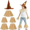 imageSpooktacular Creations Scarecrow Costume Set Include Straw Hat Straw Skirt for Kids Women Men Halloween Party AccessoriesBrown