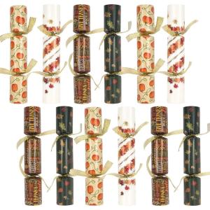 imageJOYIN 12 Pack Thanksgiving Party Table Favor No Snap No Popping with Party Hat Joke ampamp Gift Inside Thanksgiving Holiday Traditions Random gifts with Autumn Leaves Pumpkin Lettering Designs