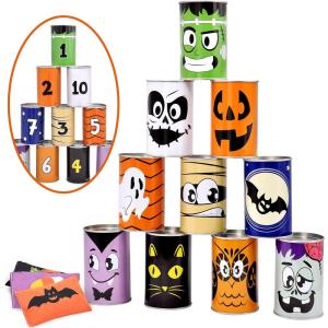 imageJOYIN 13 Pcs Halloween Carnival Can Bean Bag Toss Games for Kids ampamp Adults Trick or Treat Decoration Home Decor Party Favors Supplies Homeschooling Backyard GameToss Game