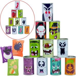 imageJOYIN 13 Pcs Halloween Carnival Can Bean Bag Toss Games for Kids ampamp Adults Trick or Treat Decoration Home Decor Party Favors Supplies Homeschooling Backyard GameCarnival Games