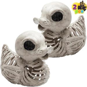 imageJOYIN 2 PCS 45 Duck Skeleton Plastic Bones Halloween Decorations for Spooky Animal Courtyard Halloween Graveyard Decor Indoor Outdoor Prop Party Trick or Treat Decor