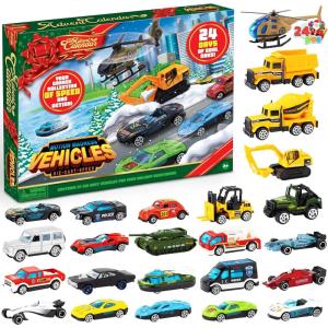 imageJOYIN 2024 Christmas Advent Calendar 24 Days Countdown Calendar Diecast Cars Set Christmas Vehicles Toys for Boys Kids Classroom Prizes Xmas Gift Xmas Party Favor Gifts Advent Calendar Kids