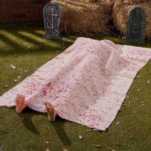 imageJOYIN 5 Ft Halloween Scary Decorations Inflatable Body Covered Show feet Outdoor Haunted House Corpse Decor Prop for Crime Scene Party Lawn Yard