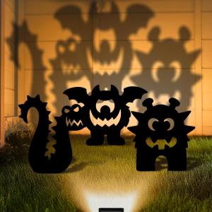 imageJOYIN 6 Pcs Halloween Yard Signs Decorations Outdoor Halloween Black Cat Stakes with Glow in Dark Eyes Scary Silhouette Decor for Pathway Graveyard Yard Garden Lawn Patio Party SuppliesMonster