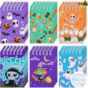 imageJOYIN 60 PCS Halloween Notepad Set 6 Designs Halloween Spooky Notepads for Kids Boys Girls Home School Supplies Classroom Party Favors Trick or Treating Goodies Bags Fillers Non Candy Treats
