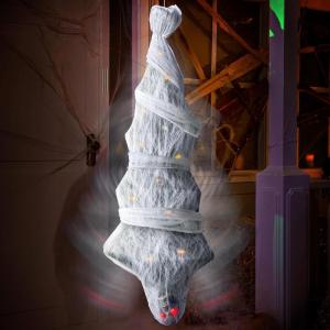 imageJOYIN 72quot Halloween Hanging Cocoon Corpse Animated Lighted Dead Body Prop for Indoor Decor Life Size Skeleton Corpse Props for Haunted House Scary Outdoor Hanging Decorations