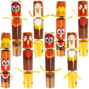 imageJOYIN 8 PACK Thanksgiving NonSnap Party Favor Maple Style Thanksgiving No Snap Party Table Favor Set with Joke Dice ampamp Gifts Fall Holiday Dinner Traditions Prizes Supplies for Kids AdultsTurkey
