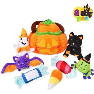 imageJOYIN Babys Pumpkin Halloween Playset with 8 Fun Play Pieces Babys Pumpkin Halloween Playset Goodie Bags Stuffers Fillers School Classroom Party Favors Supplies Toy Prizes and Gifts for KidsLaugh Pumpkin