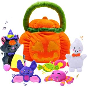 imageJOYIN Babys Pumpkin Halloween Playset with 8 Fun Play Pieces Babys Pumpkin Halloween Playset Goodie Bags Stuffers Fillers School Classroom Party Favors Supplies Toy Prizes and Gifts for KidsCute Pumpkin
