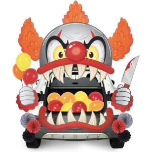 imageJOYIN Halloween Clown Trunk or Treat Car Decorations Kit Outdoor Indoor Stickers Decor for Haunted House SUV Archway Garage