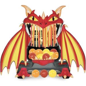 imageJOYIN Halloween Fire Dragon Trunk Or Treat Car Decorations Kit for SUV Outdoor Indoor Decor for Haunted House Archway Garage Lawn with Crepe Paper Balloons