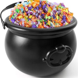 imageJOYIN Halloween Large Black Cauldron 75 Halloween Witch Cauldron Pot Candy Kettle Pot and Bucket Candy Cauldrons Holder for St Patricks Party Favor Supply Witch Decoration Kids Trick or Treat