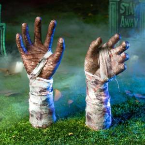 imageJOYIN Halloween Outdoor Decorations Zombie Arm Yard Stakes GroundBreaker Stakes for Halloween Outdoor Graveyard Yard Lawn Decorations