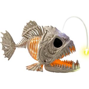 imageJOYIN Halloween Skeleton Lantern Fish with LED Eye Plastic Bones for Halloween Decoration Party Photo Prop Graveyard Decor Indoor Outdoor Spooky Scene102 55 3
