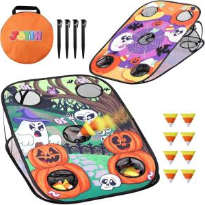 imageJOYIN Halloween Toss Game Board with Bean Bag for Kids Outdoor Toys Halloween Party Favor Beach Yard Outdoor Activities Family Party SuppliesCamping Outside Play Toy