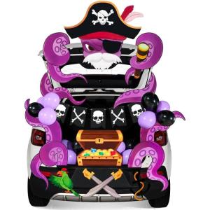 imageJOYIN Halloween Trunk Or Treat Car Decorations Kit for SUV Spider Design Archway Garage Decor with Legs Eyes Balloons Double Side Stickers