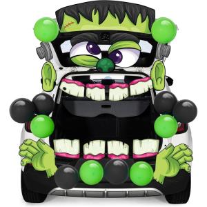 imageJOYIN Halloween Trunk Or Treat Frankenstein Decor Kit Halloween Decorations Outdoor Indoor Frankenstein Car Stickers Haunted House SUV Archway Garage Lawn BalloonsFrankenstein