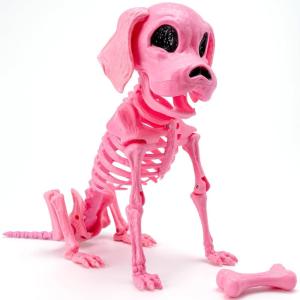 imageJOYIN Posable Dog Skeleton Halloween Decoration Full Body Movable Joints Realistic Skeleton Puppy for Indoor Outdoor Graveyard Party Haunted House Party Decor98 X 47 X 126