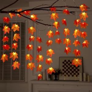 imageJOYIN Thanksgiving Decorations Branch Light with Maple Leaves Total 213FT Fall Leaves Decor String Lights Thanksgiving Maple Leaf Decorative Lights for Home Indoor Outdoor Party Supplies