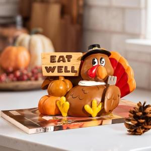 imageJOYIN Thanksgiving Resin Turkey Indoor Decorations Tabletop Centerpiece Decor Turkey Tabletop Gift for Autumn Fall Harvest and Thanksgiving Decoration for Party Home Indoor Kitchen