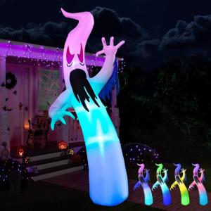 imageJoiedomi 12 FT Halloween Inflatables Outdoor Decorations Scary Ghost Halloween Decor Inflatable Ghost Blow Ups for Yard with LEDs for Outside Yard DecorationsScary Ghost