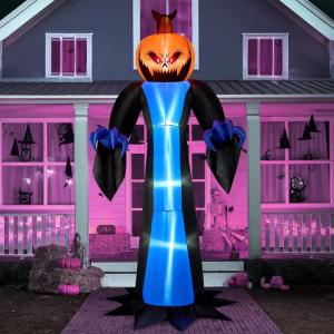 imageJoiedomi 12 FT Tall Halloween Inflatables Outdoor Decor Inflatable Halloween Decor Outdoor Scary Decorations Blow Up Pumpkin for Outside with LEDs for Yard Decorations
