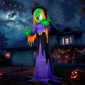 imageJoiedomi 12 ft Tall Halloween Inflatable Outdoor Decoration Blow Up Yard Decorations Grim Reaper Halloween Decor Inflatables with LED for Scary Outside DecorWitch