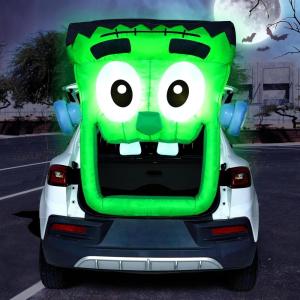 imageJoiedomi 43 FT Halloween Inflatable Outdoor Decorations Trunk Or Treat Car Decoration Blow Ups Green Zombie with Builtin LEDs for Car Decor Halloween Yard DecorZombie