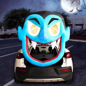 imageJoiedomi 43 FT Halloween Inflatable Outdoor Decorations Trunk Or Treat Car Decoration Blow Ups Green Zombie with Builtin LEDs for Car Decor Halloween Yard DecorVampire